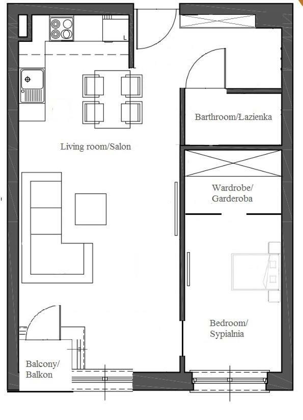 Central Kazimierz Apartment With Balcony Красков Екстериор снимка